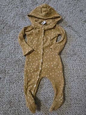 Kate Quinn Mustard Polka Dot Hooded Bear Ears And Tail